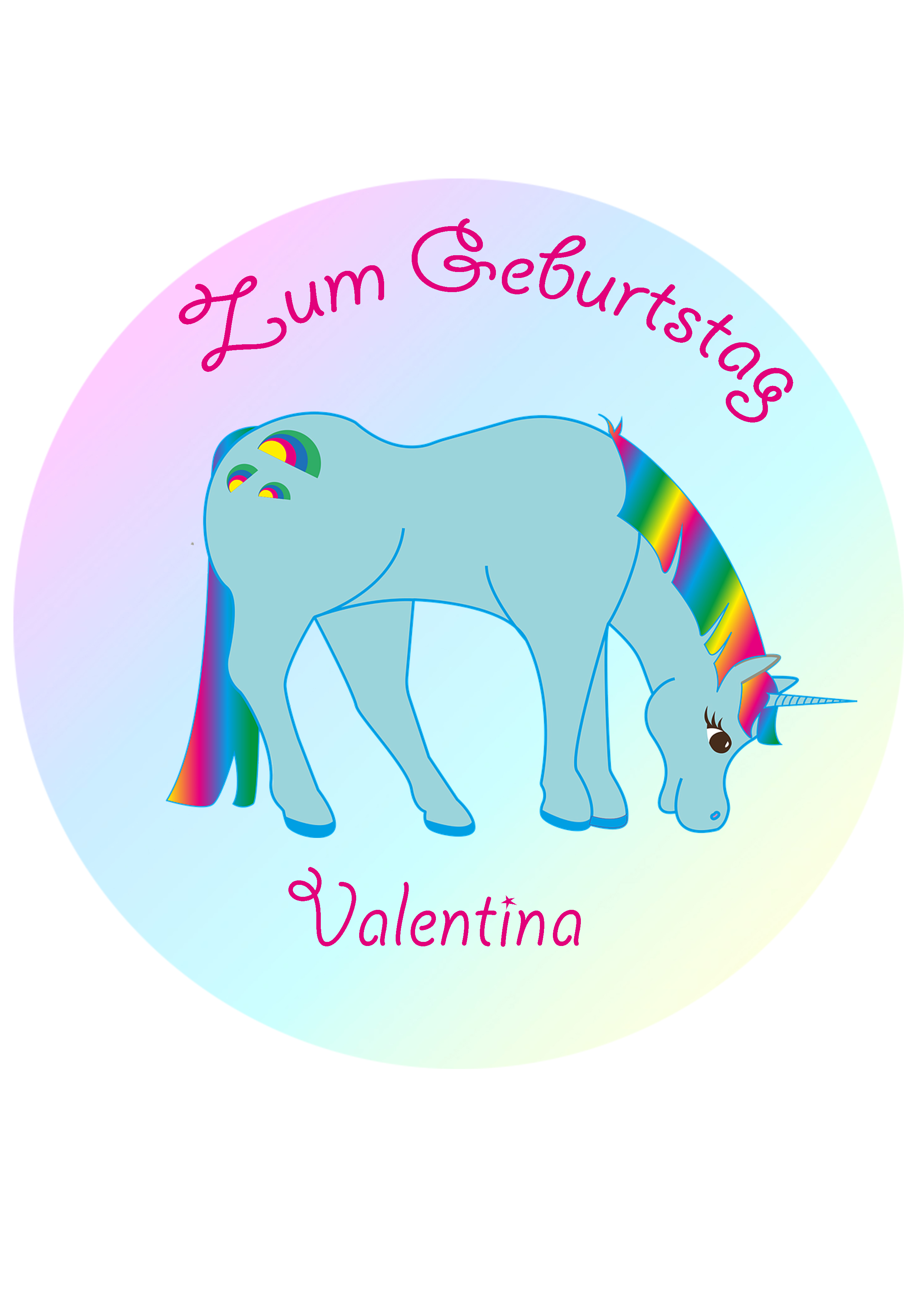 Tortenaufleger Einhorn
