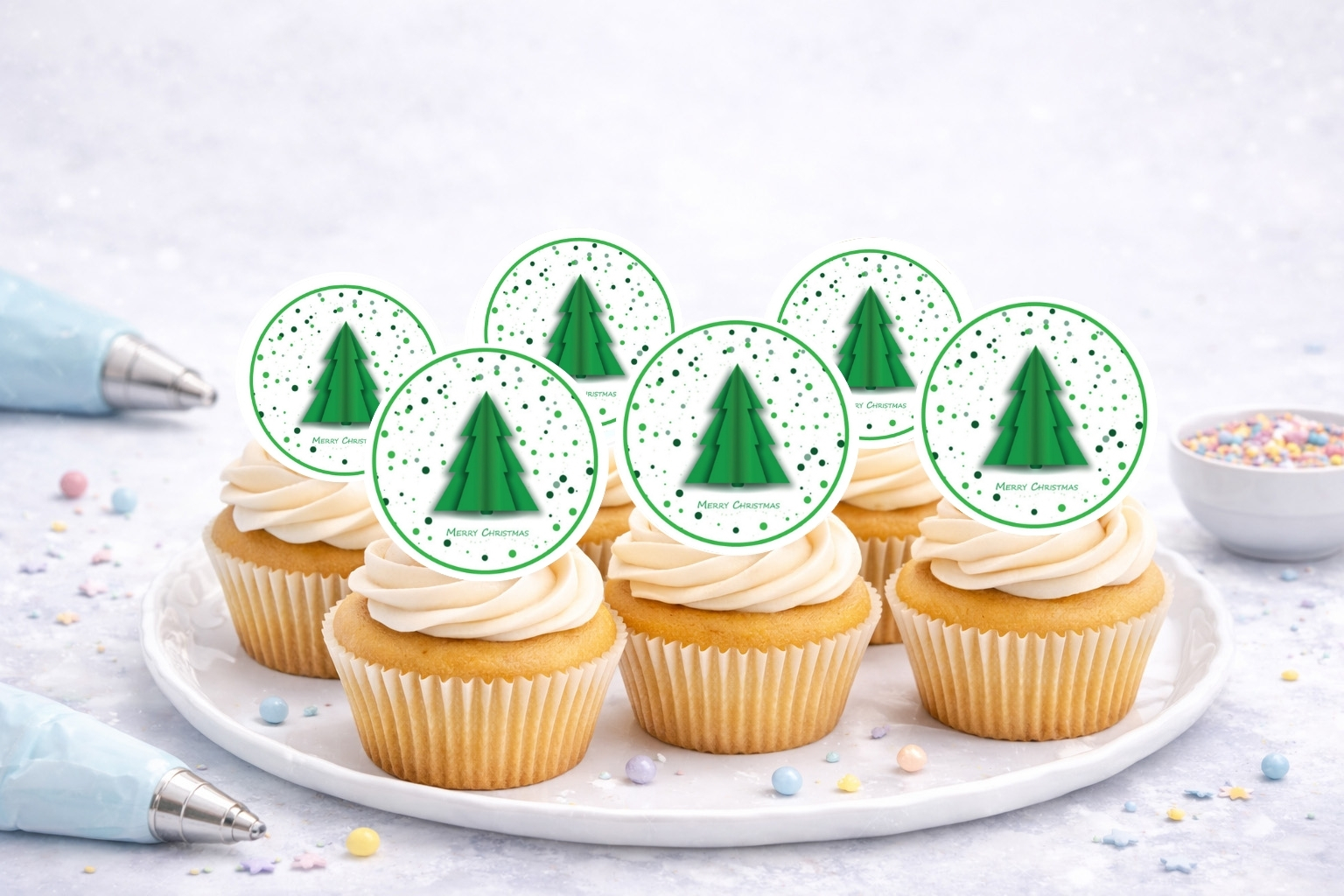 Muffinaufleger Weihnachtsbaum