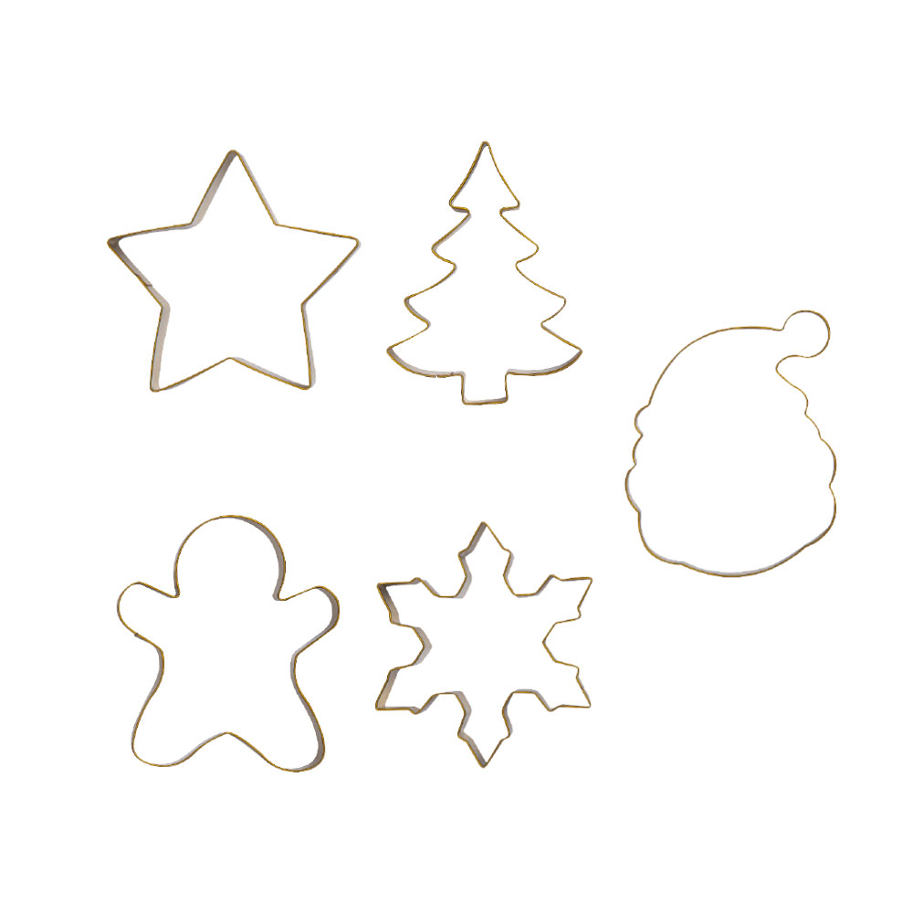 Ausstecher Set Weihnachten gold