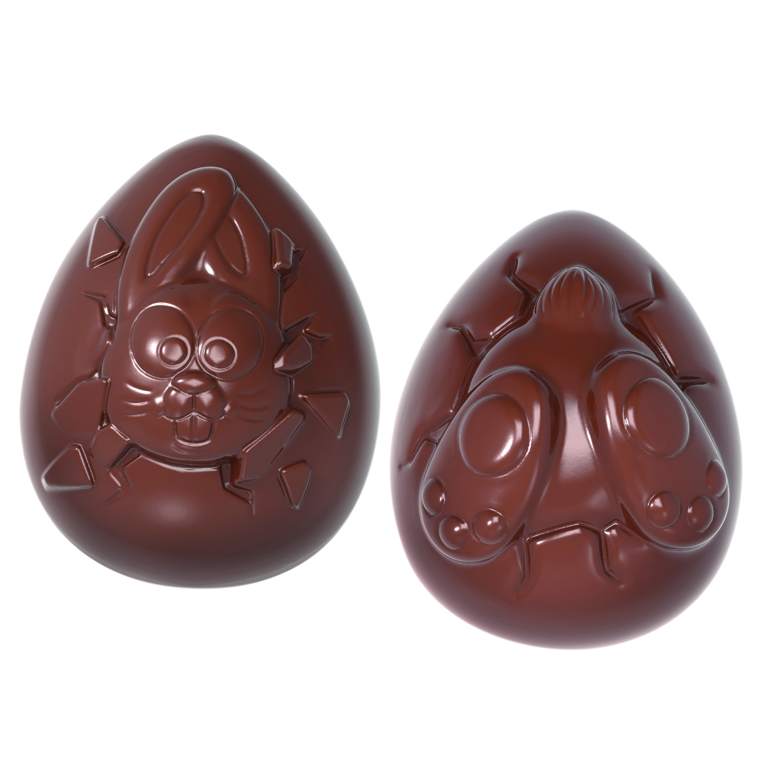 Schokoladen-Gussform Ei mit Hase – Osterform für Schokolade