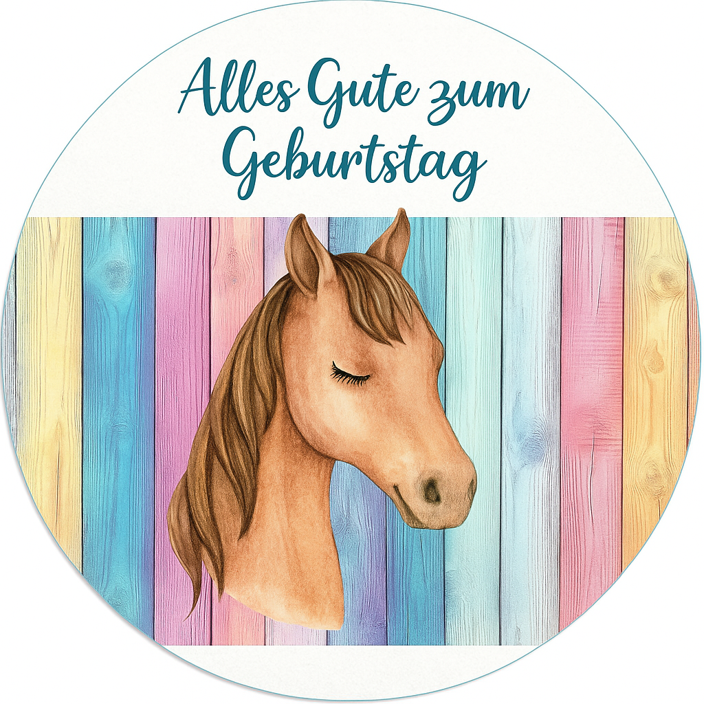 Tortenaufleger Geburtstag Pferd