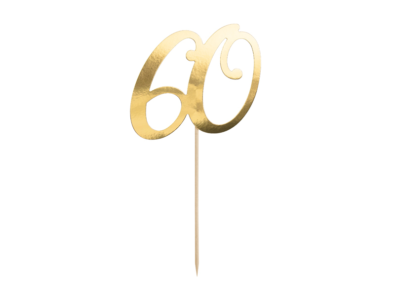 Cake Topper Zahl 50 gold