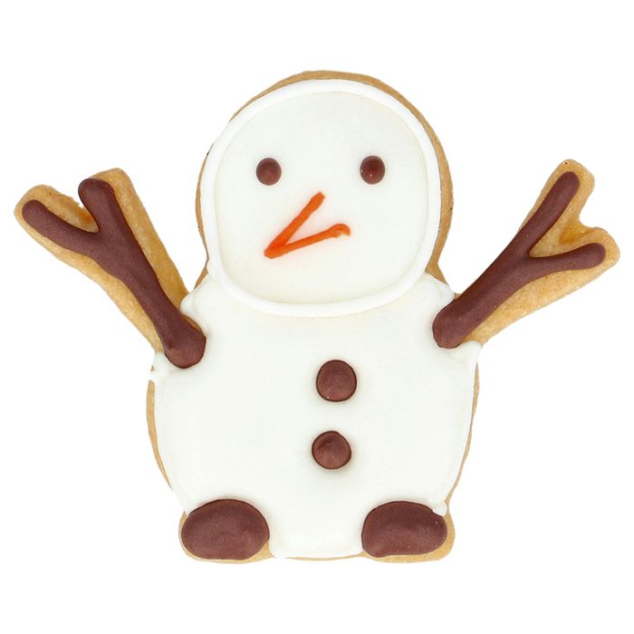 Ausstecher Schneemann mit Stockarme A1