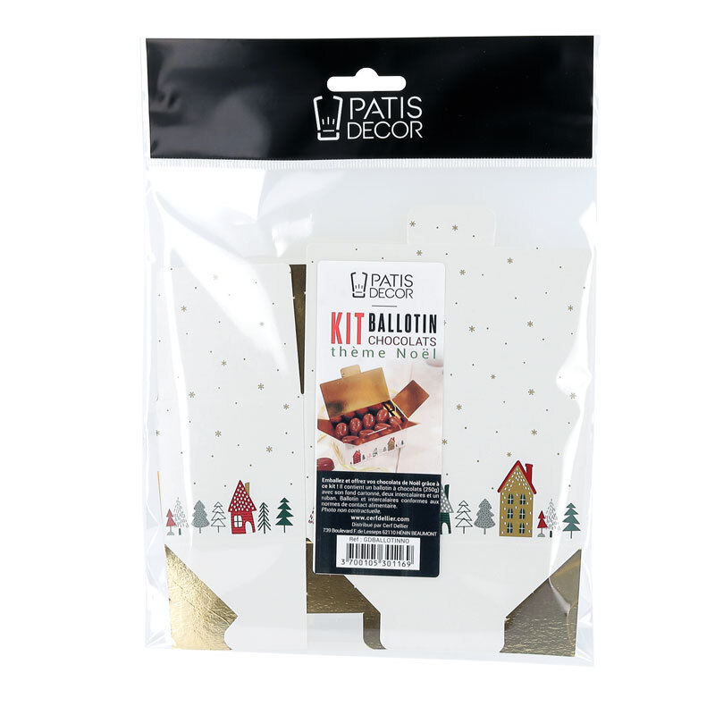 Pralinen-Schokoladenverpackung „Christmas Village“