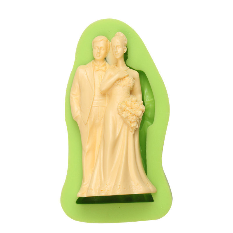 Silikonform Brautpaar – Fondant- & Schokoform für Hochzeitstorten (8,7 × 4 cm)