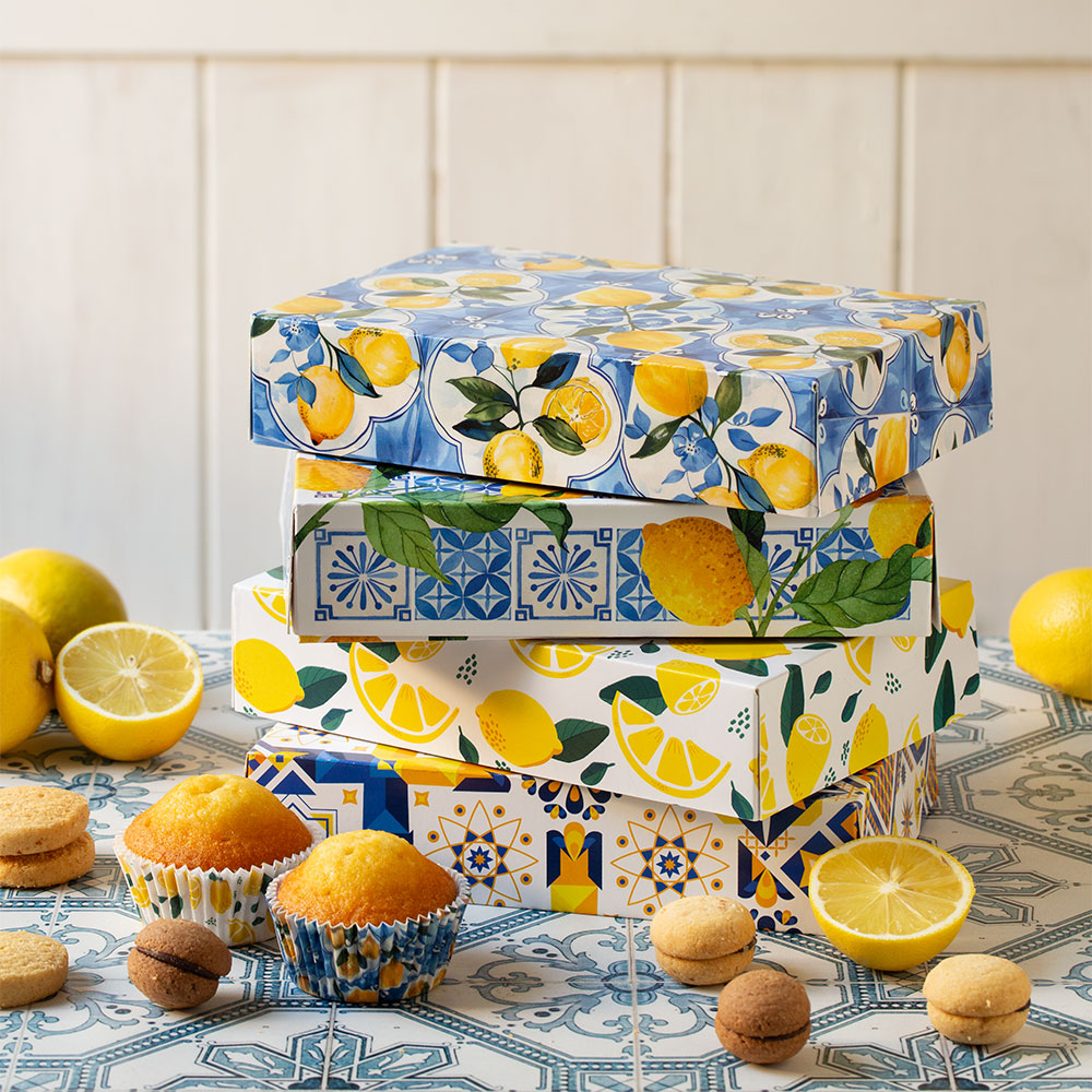 Verpackungsbox im mediterranen Amalfi Stil