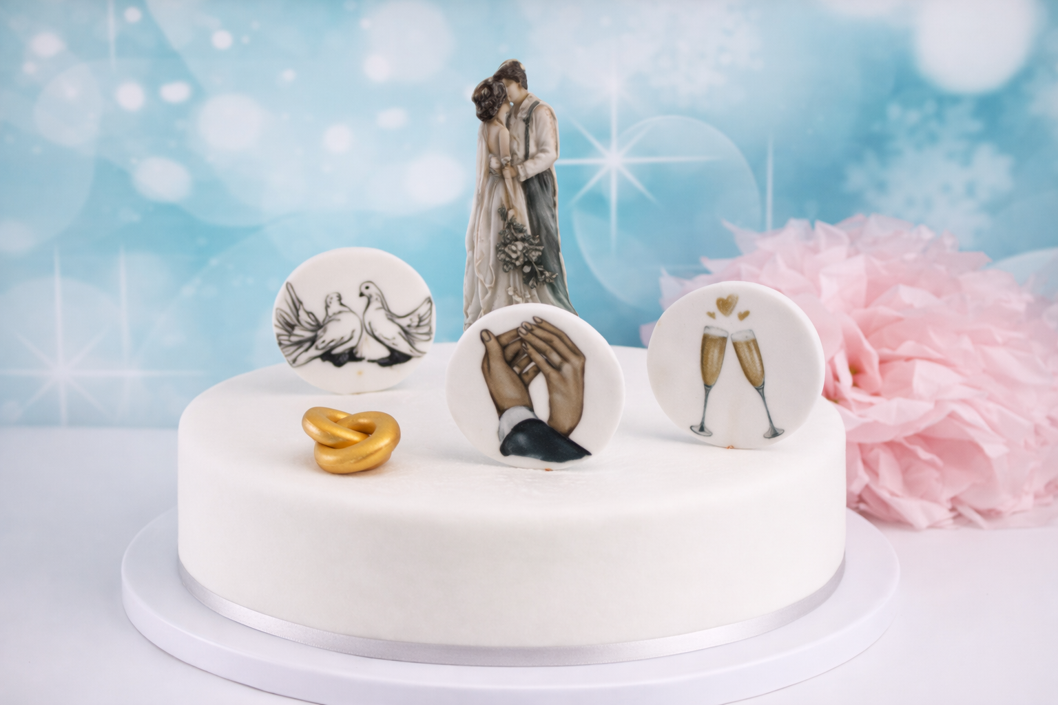 Caketopper Set „Wedding“ – essbar aus Zuckermasse