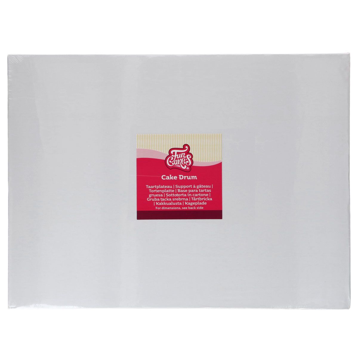 Tortenplatte 40,5 x 30,5 cm Weiß – 20 mm starkes Cake Board für große & schwere Torten