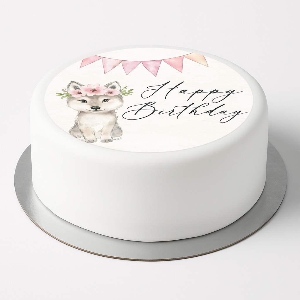 Tortenaufleger Happy Birthday Babyhusky