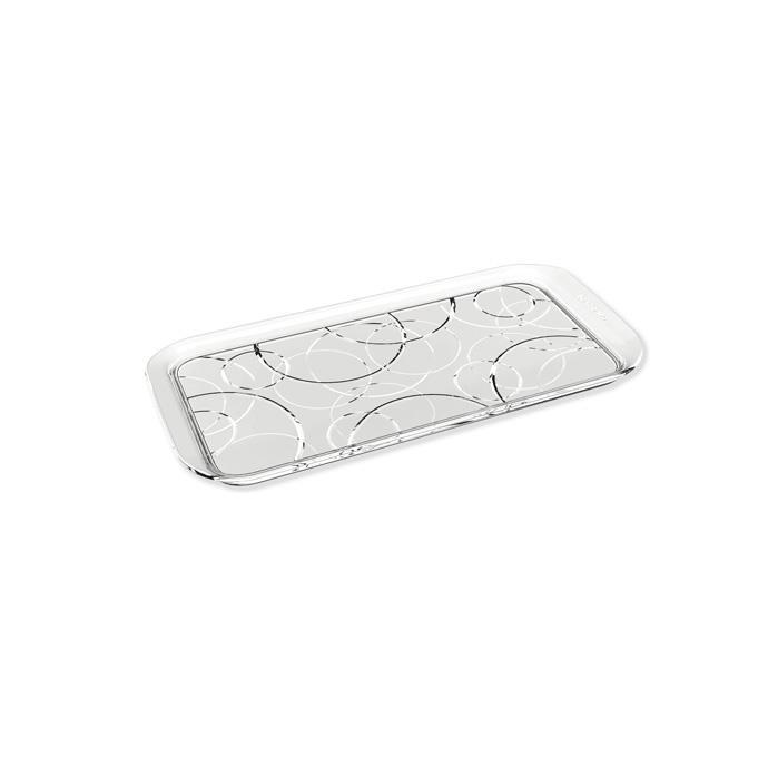 Dessertteller mit Muster rechteckig  37x18 cm
