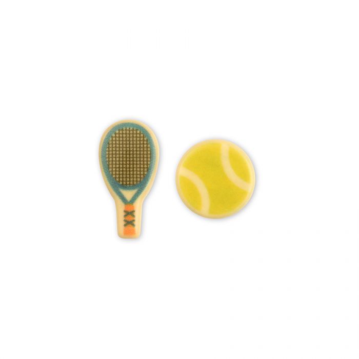 2tlg Schokoladendekor Tennis