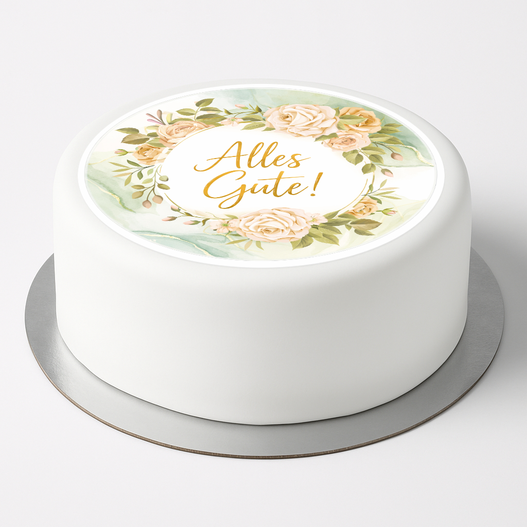 Tortenaufleger „Alles Gute“