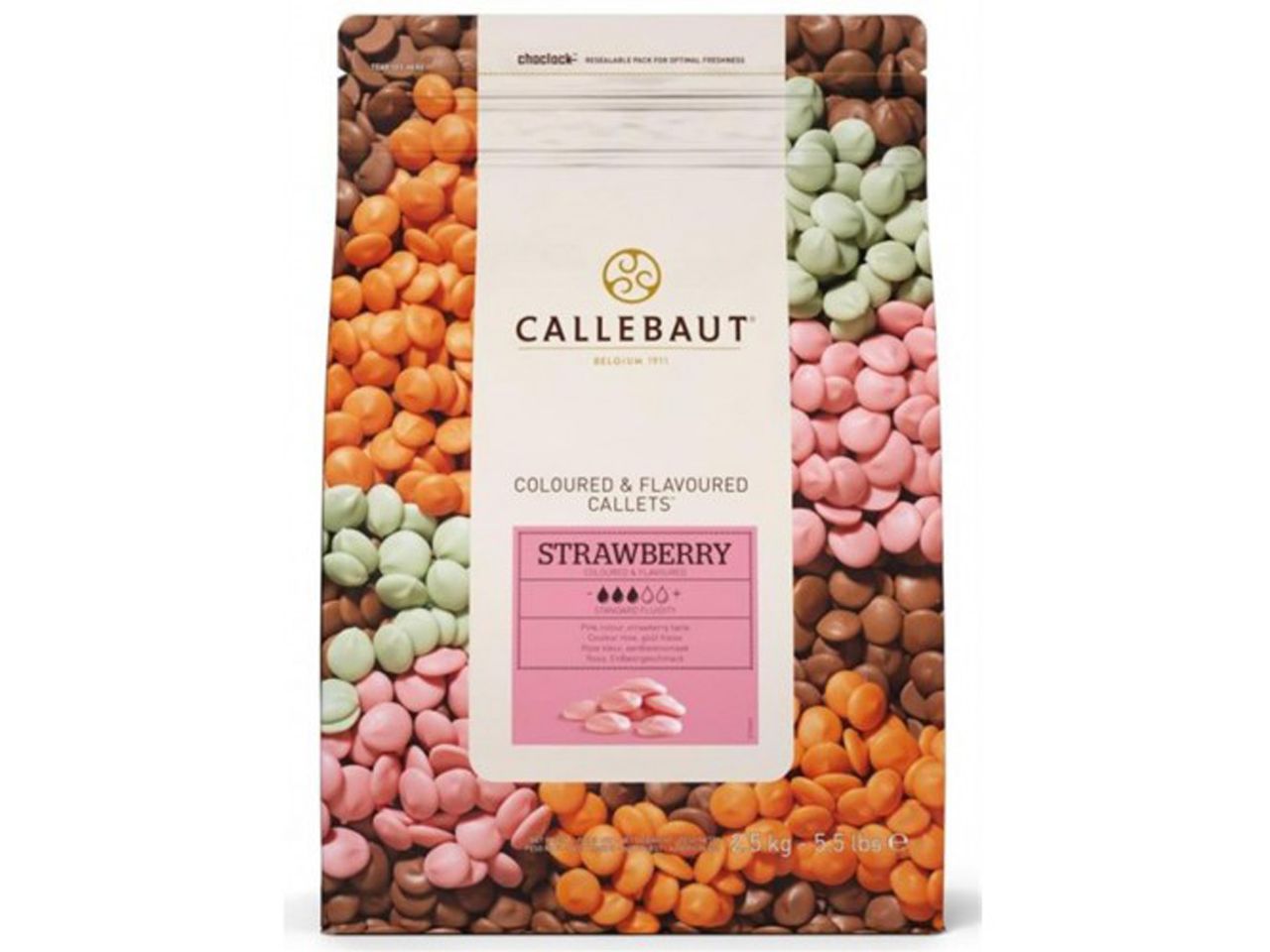 Callebaut Callets Erdbeere Strawberry 2,5kg