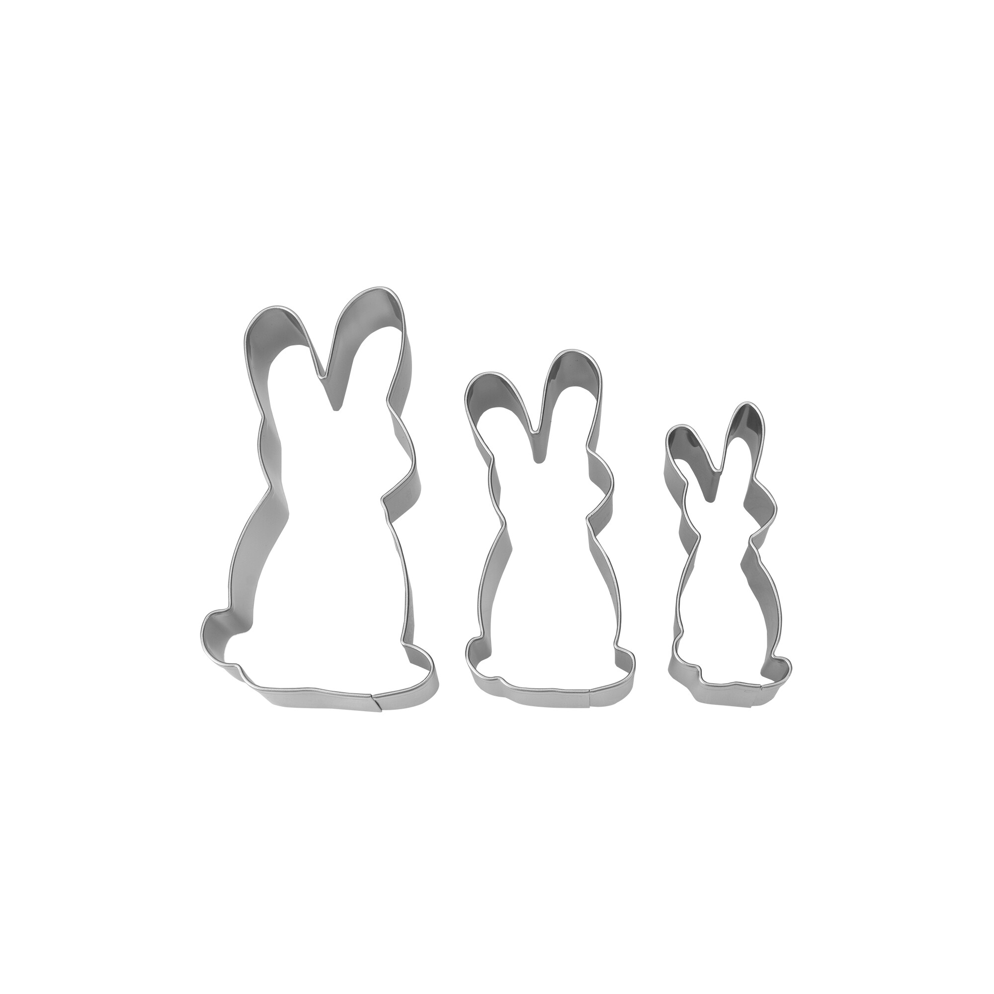 Ausstecher – Hasenfamilie – auf Karte – Set, 3-teilig