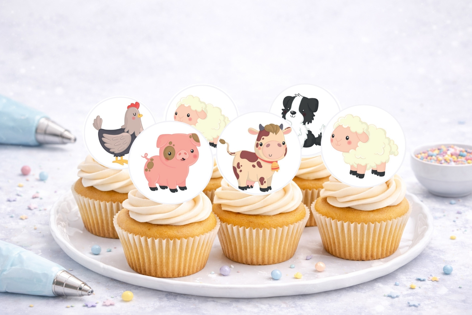 Muffinaufleger Bauernhoftiere