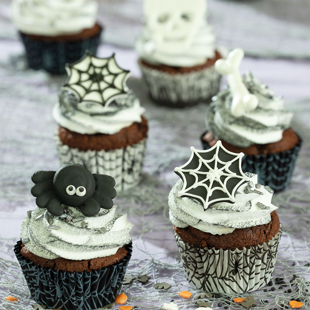 Cupcake Papierförmchen Spinnennetz Ø 5 cm | 36 Stk.