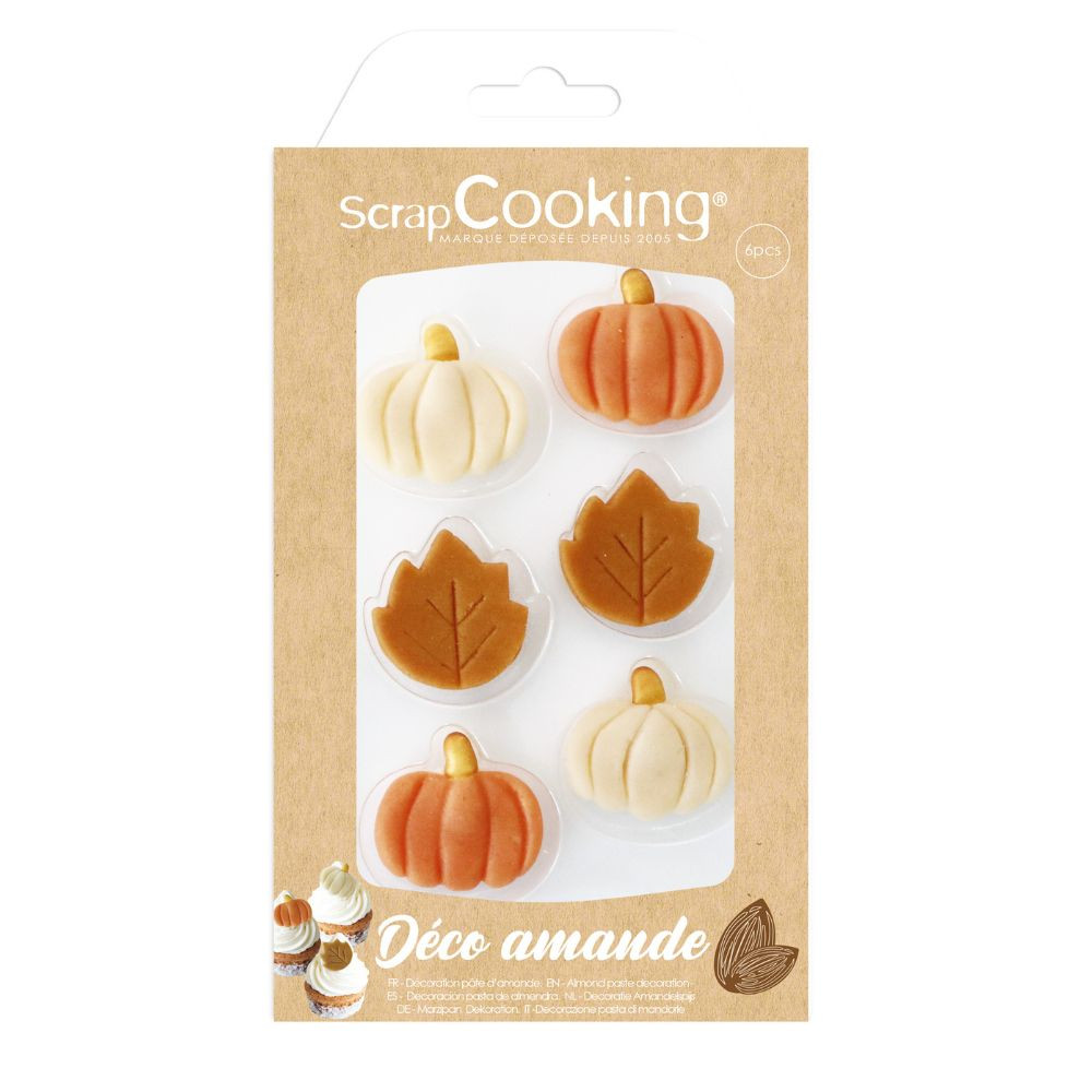 Marzipan Dekoration Herbst – Kürbisse & Blätter 23 g