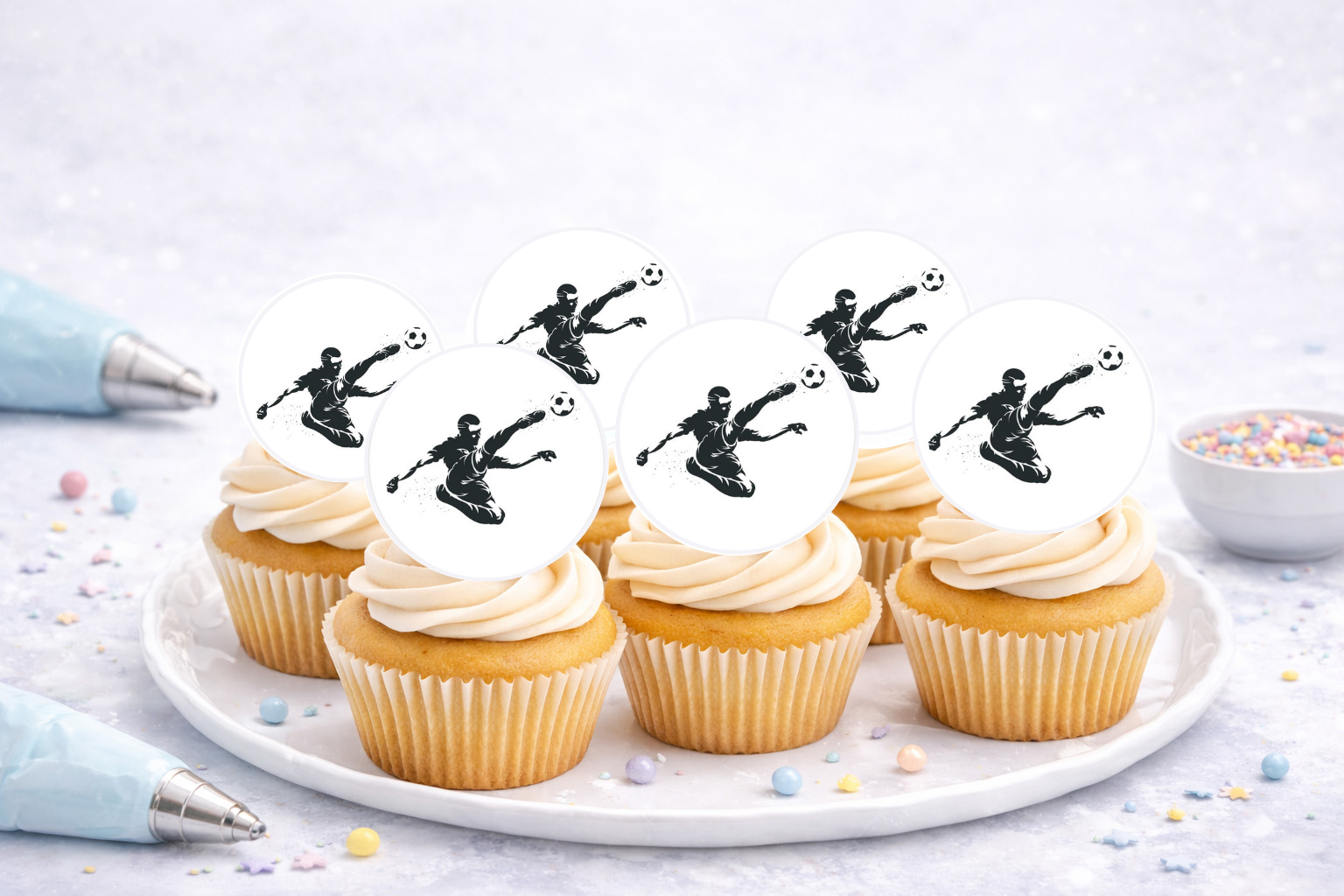 Muffinaufleger Fußball