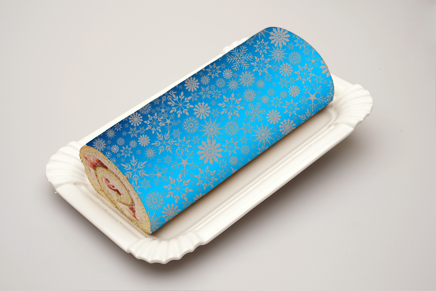 Rouladendekor "Weihnachten blau"