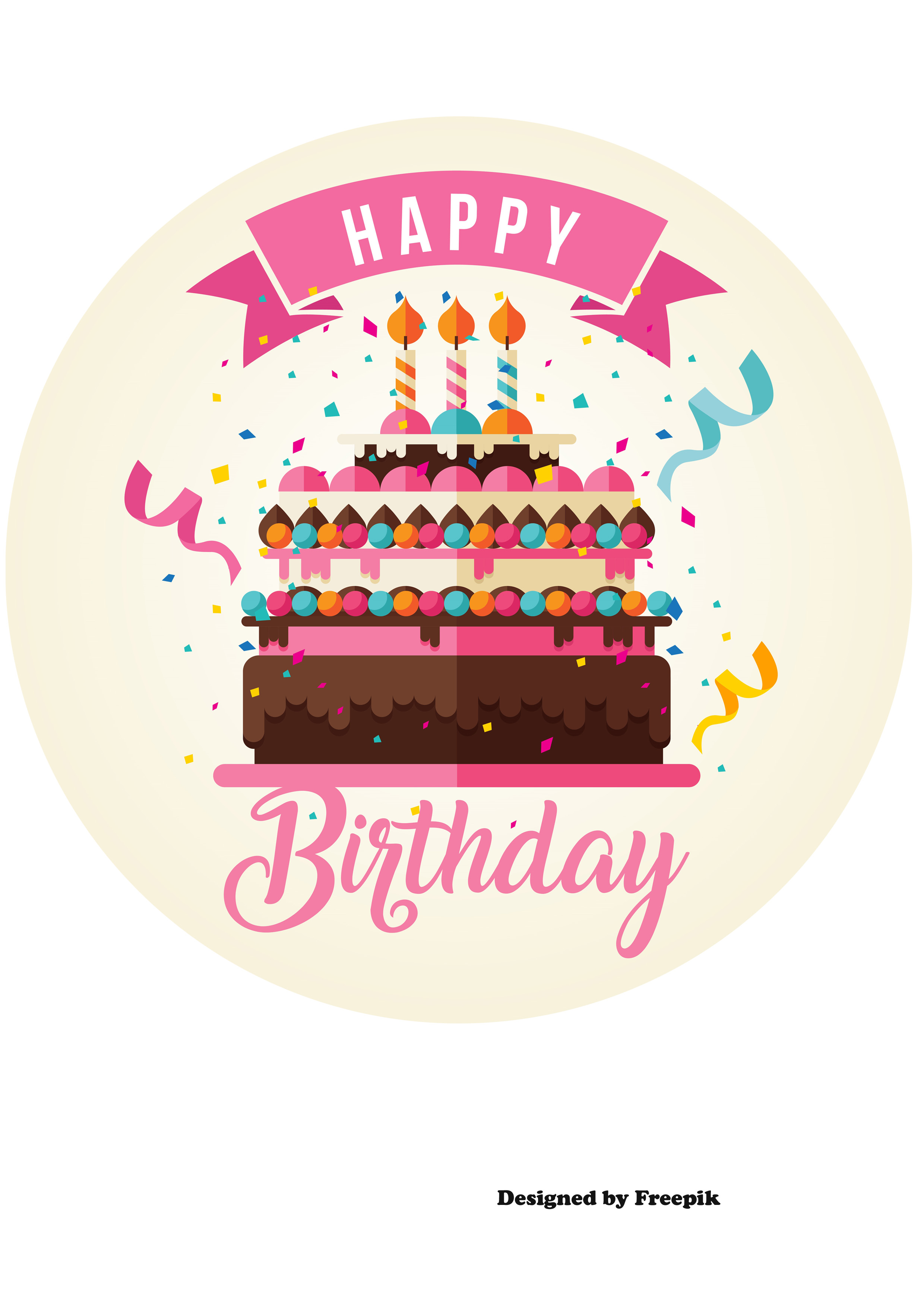 Tortenaufleger Geburtstag