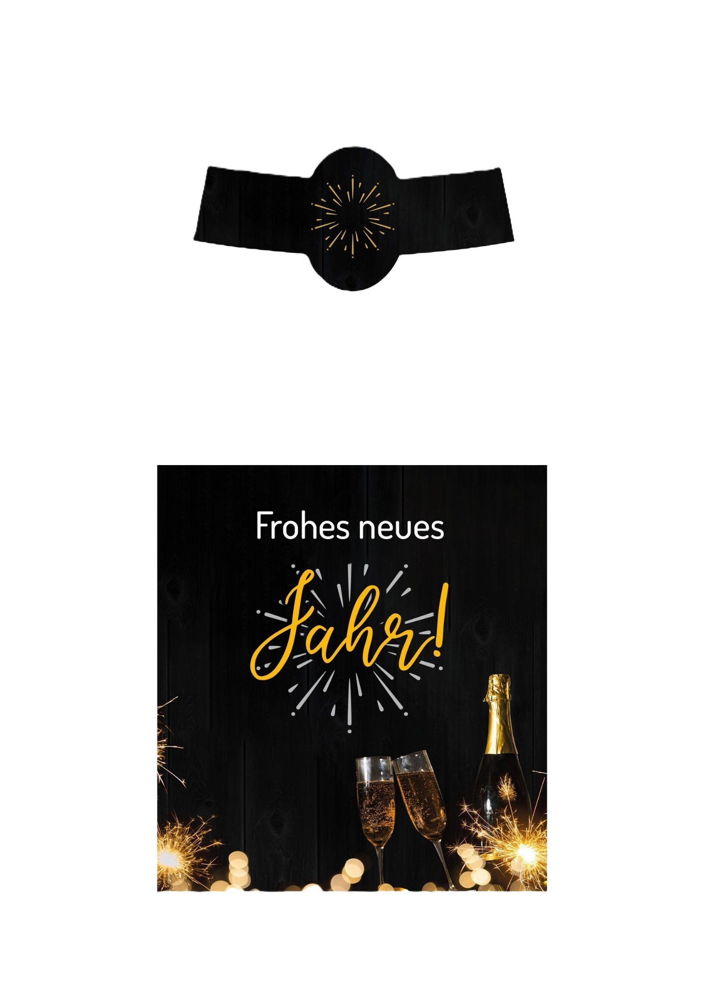 Fondant Flaschenetikett Silvester / 3