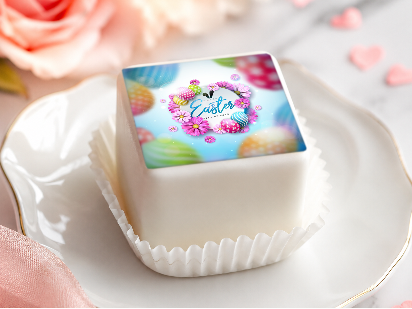 Essbare Oster-Aufleger ca. 5 cm – für Petit Fours & Punschkrapfen