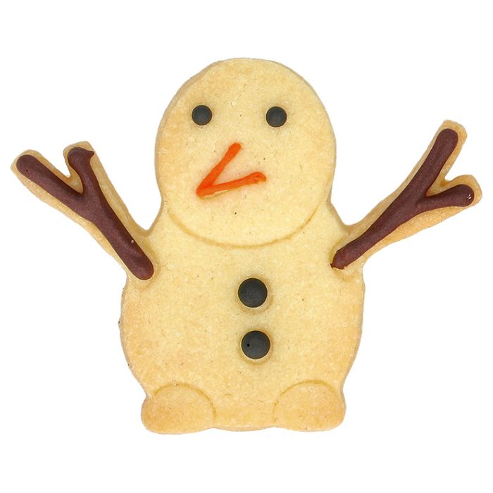 Ausstecher Schneemann mit Stockarme A1