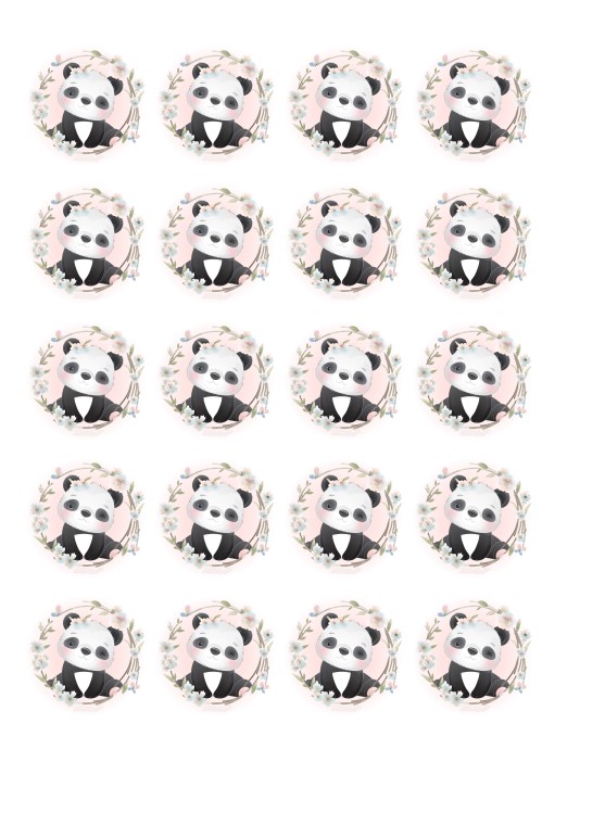 Muffinaufleger Pandabär