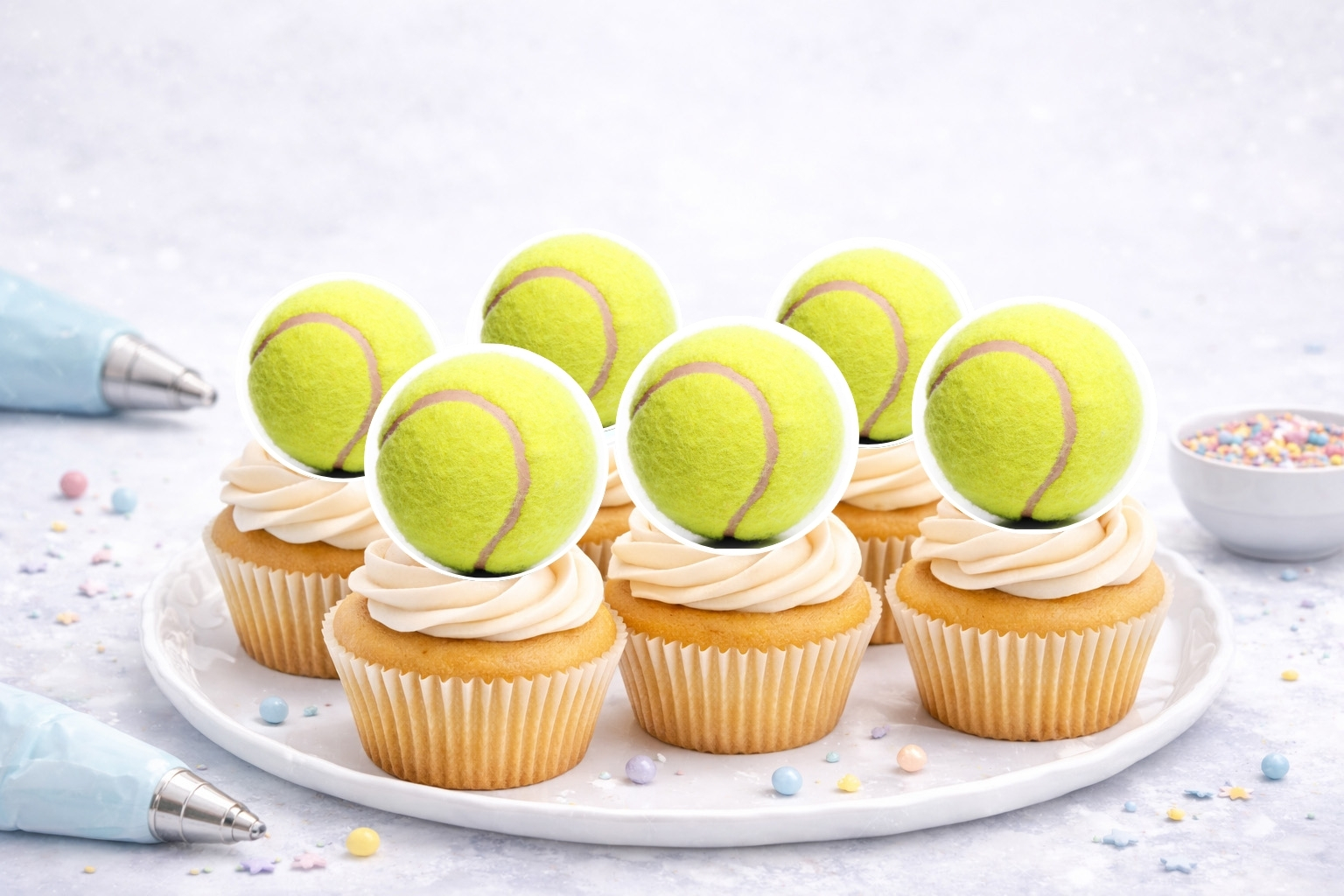 Muffinaufleger Tennisbälle