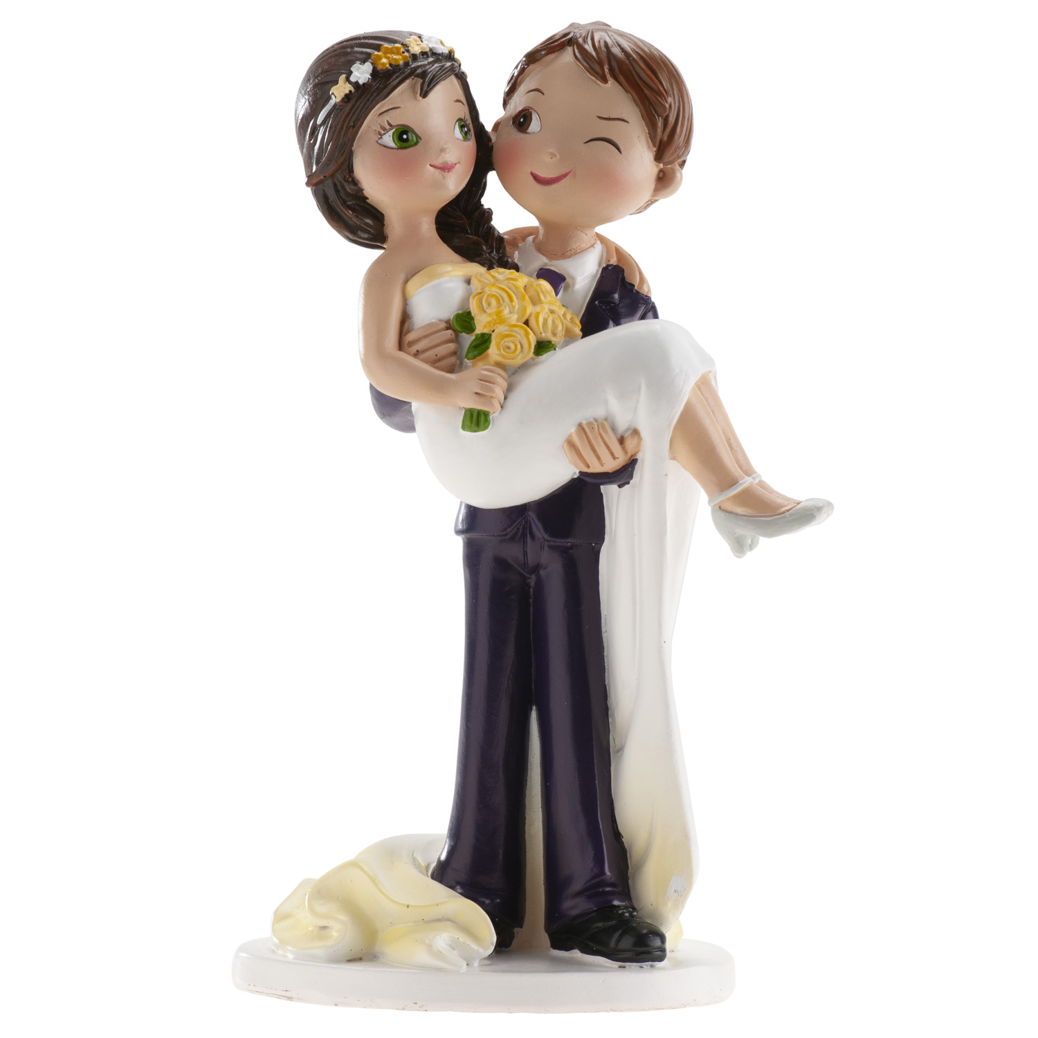 Tortenfigur „Wedding Couple Winking Eye“ – 16 cm