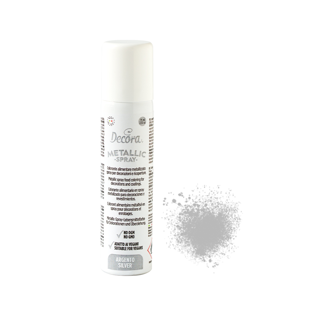 Lebensmittelspray silber 75 ml