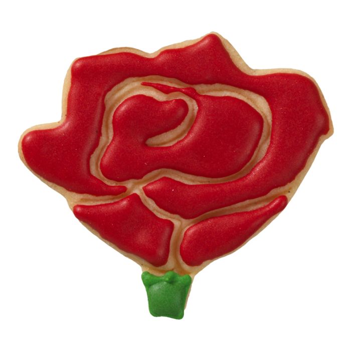 Ausstecher Rose mit Prägung A18