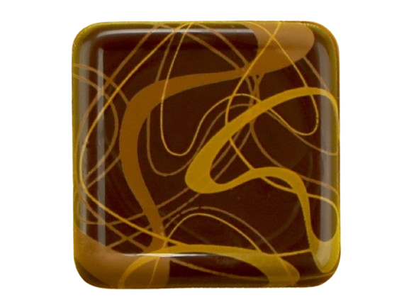 Schokoladenaufleger Karree Zartbitter – 60 Stück, 25 × 25 mm