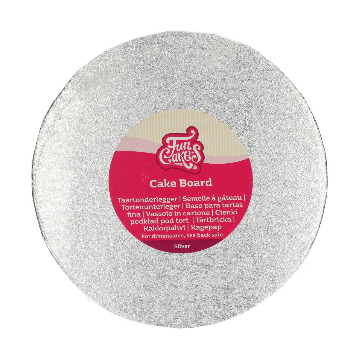 Tortenplatte rund silber 4 mm 22,5 cm