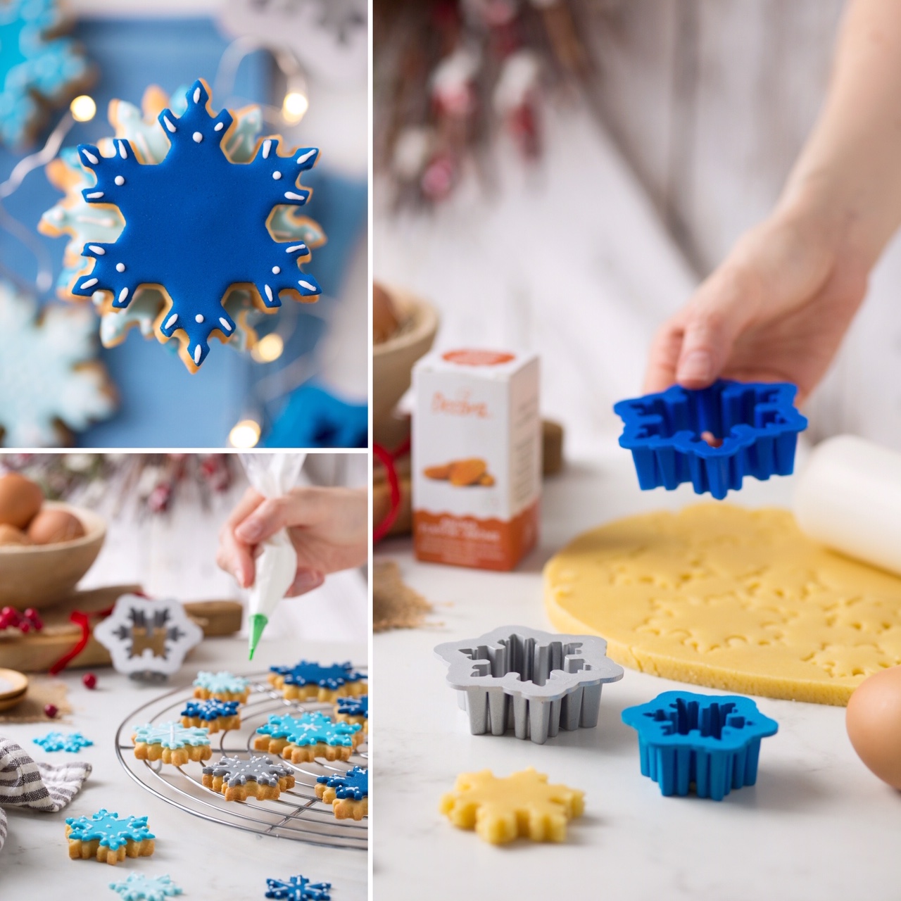 Ausstecher Set Schneeflocken | 3 Teile