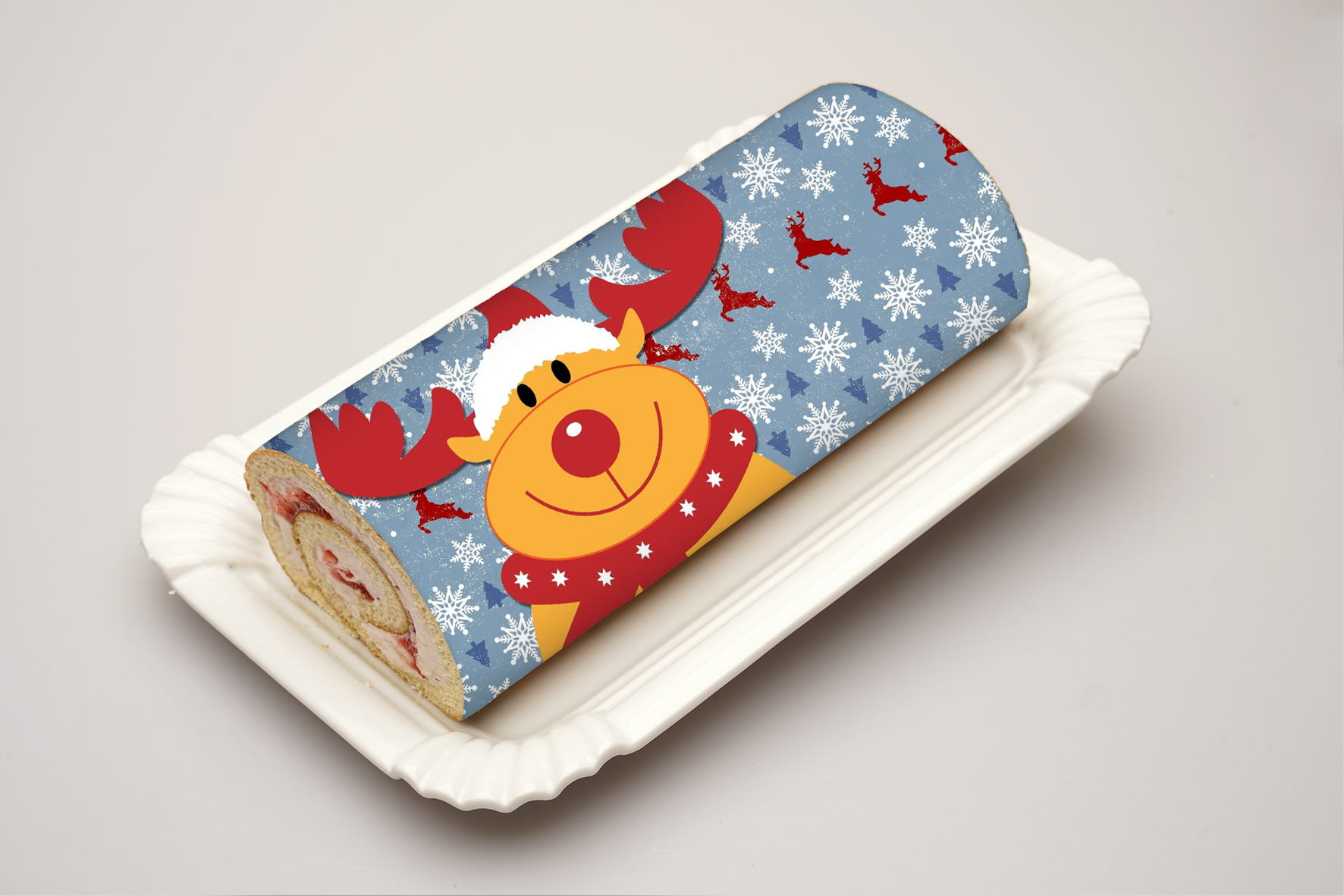 Rouladendekor "Weihnachten Rentier"