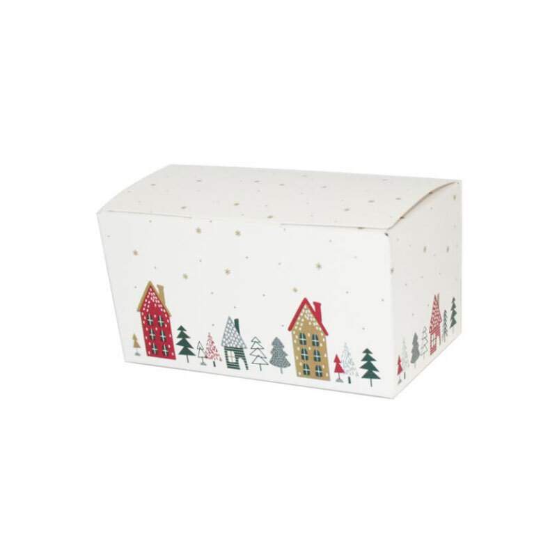 Pralinen-Schokoladenverpackung „Christmas Village“