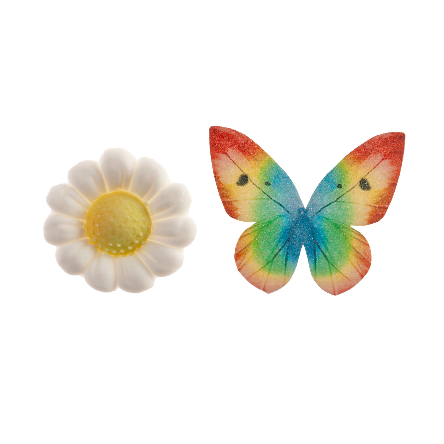 Zuckerblumen und Oblaten Schmetterlinge
