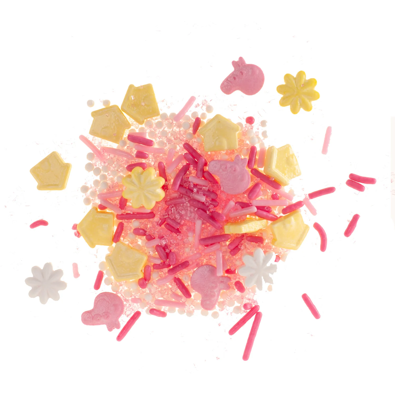Peppa Pig Streusel Mix 70 g – 3-fach Zuckerdekor für Torten & Cupcakes