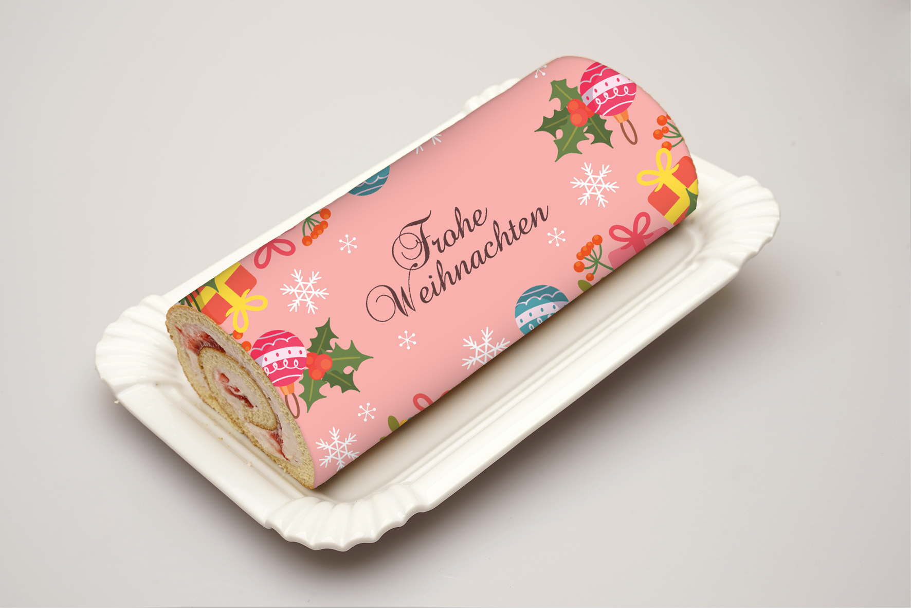 Rouladendekor "Frohe Weihnachten"