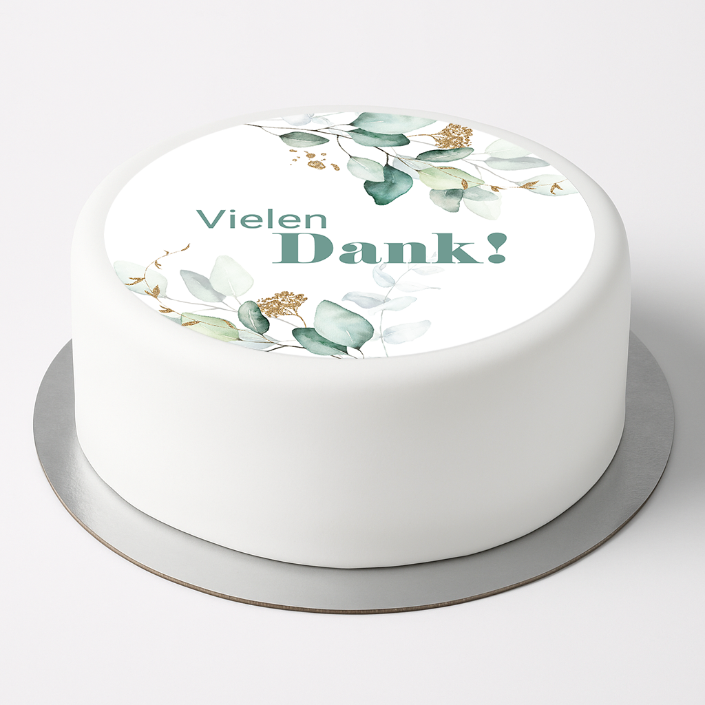 Tortenaufleger Vielen Dank