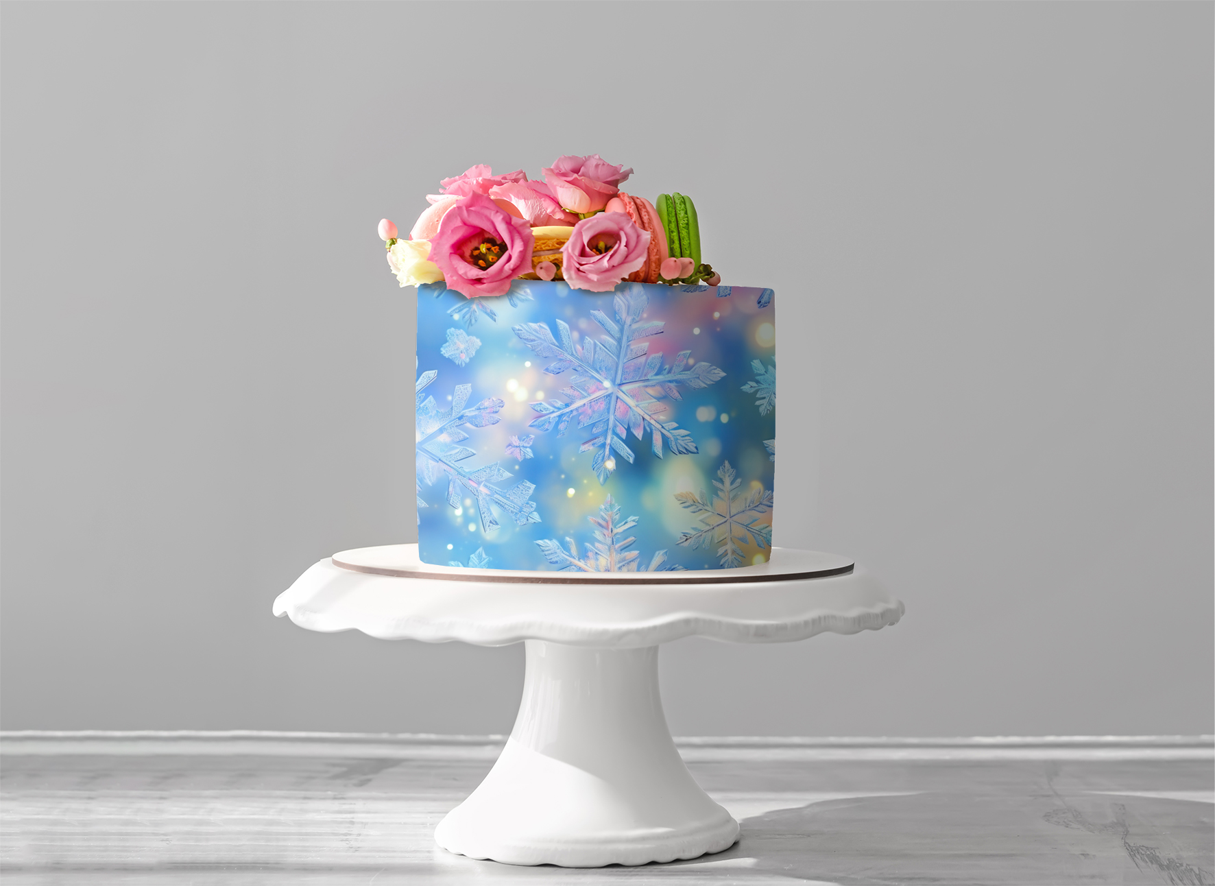 Deko Fondant Frozen Eiskristalle