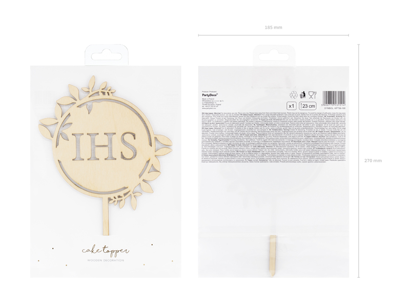 Cake Topper Sechseck Holz