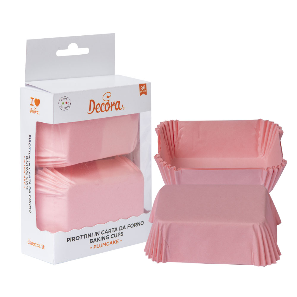 Kuchenförmchen rosa 80 x 50 mm | 36 Stk.