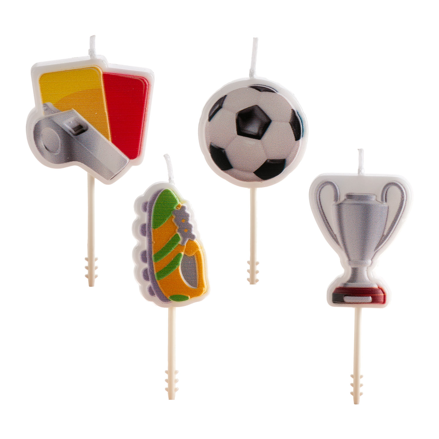 Geburtstagskerzen Fußball – 4 Modelle, 8 cm