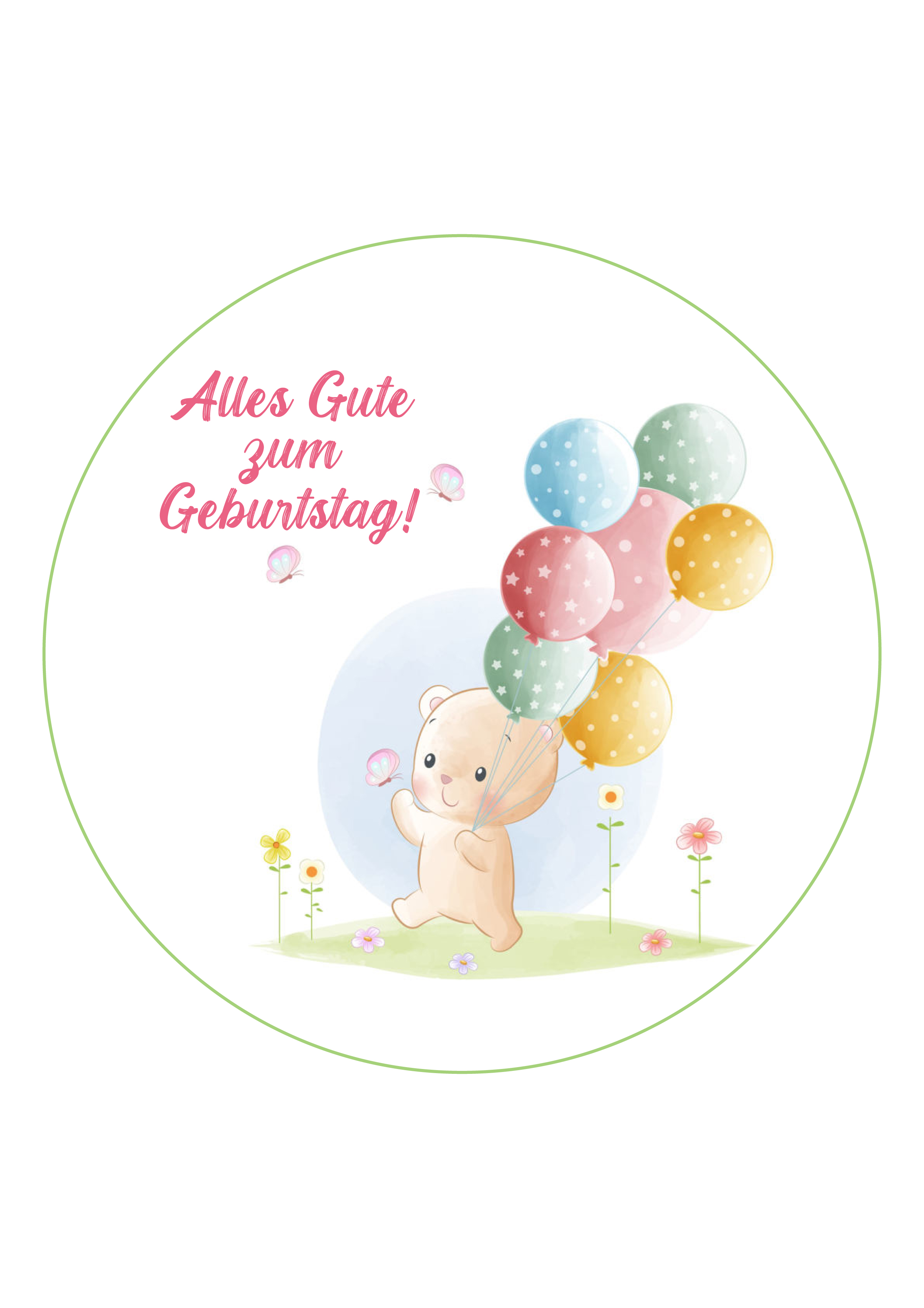 Tortenaufleger Geburtstag