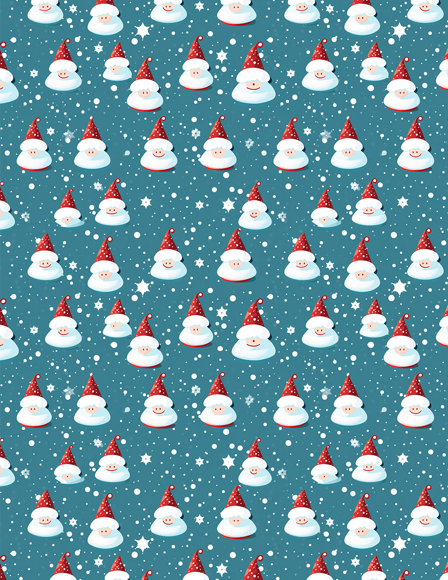 Schokoladen Transferfolie Weihnachtsmänner