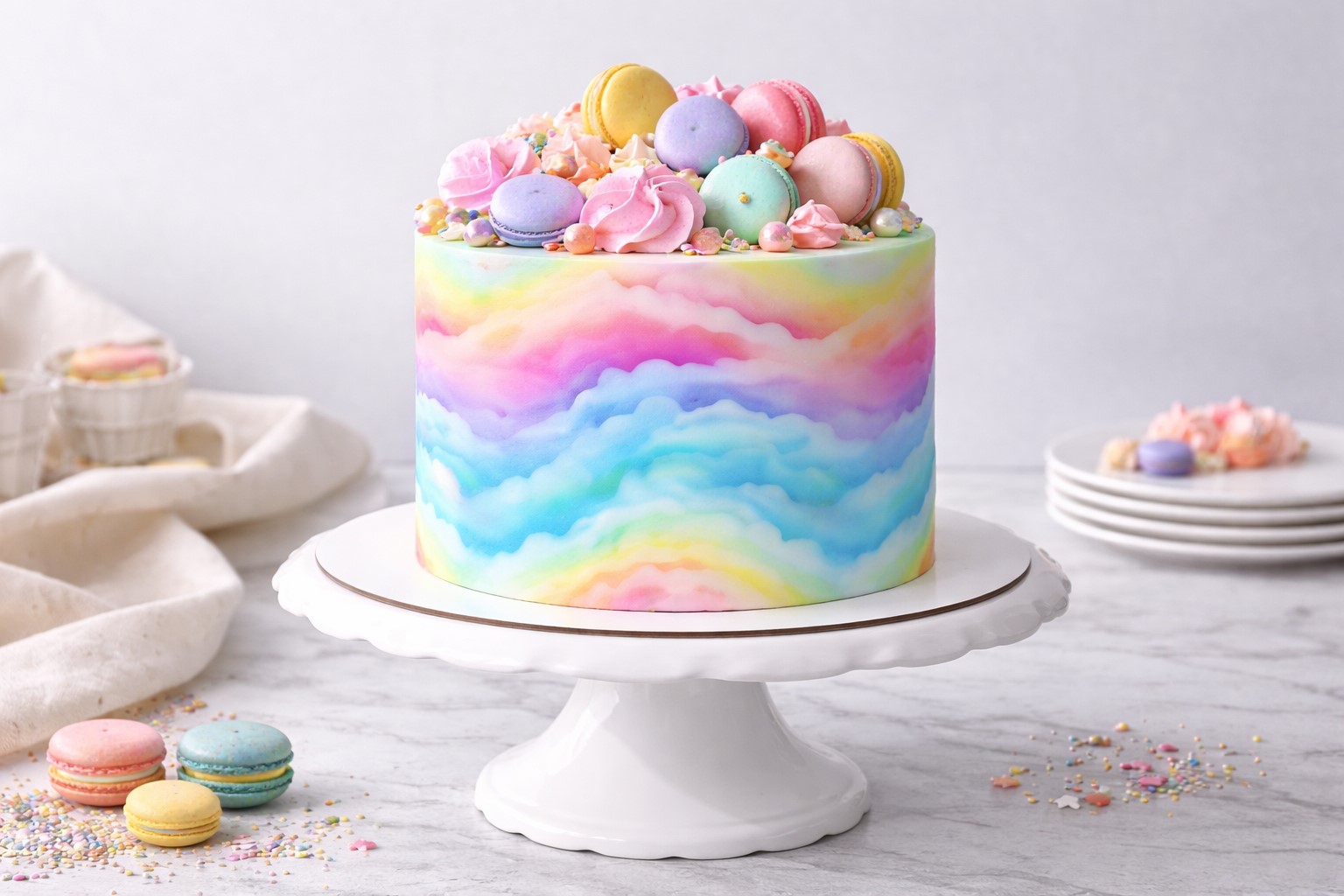 Deko Fondant  Regenbogen