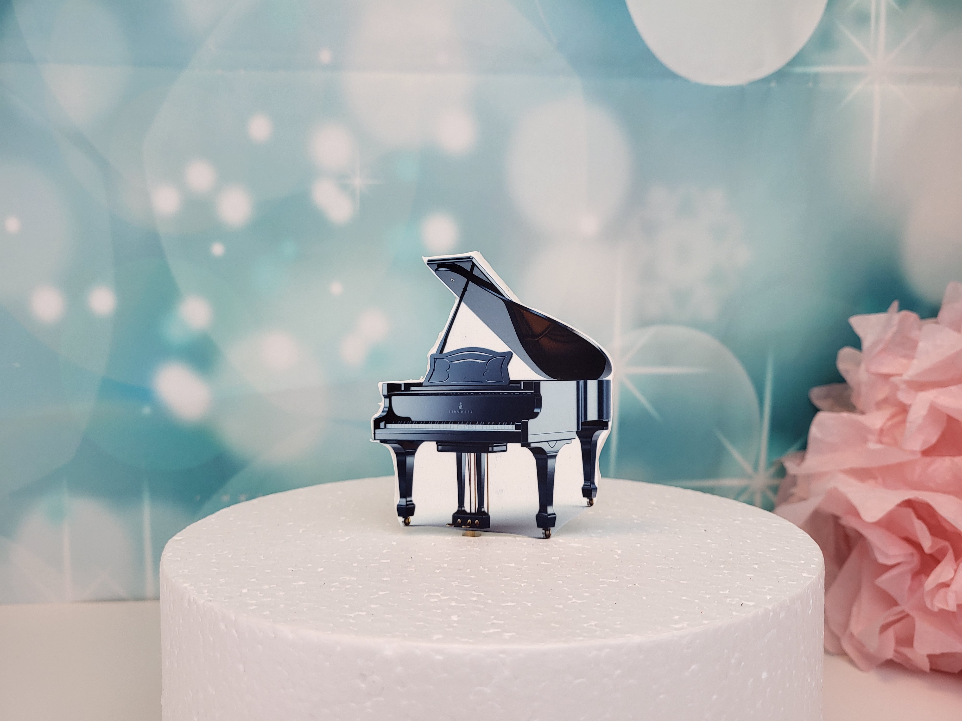 Cake Topper Klavier – Handgefertigte Tortendekoration für Musik- und Geburtstagstorten