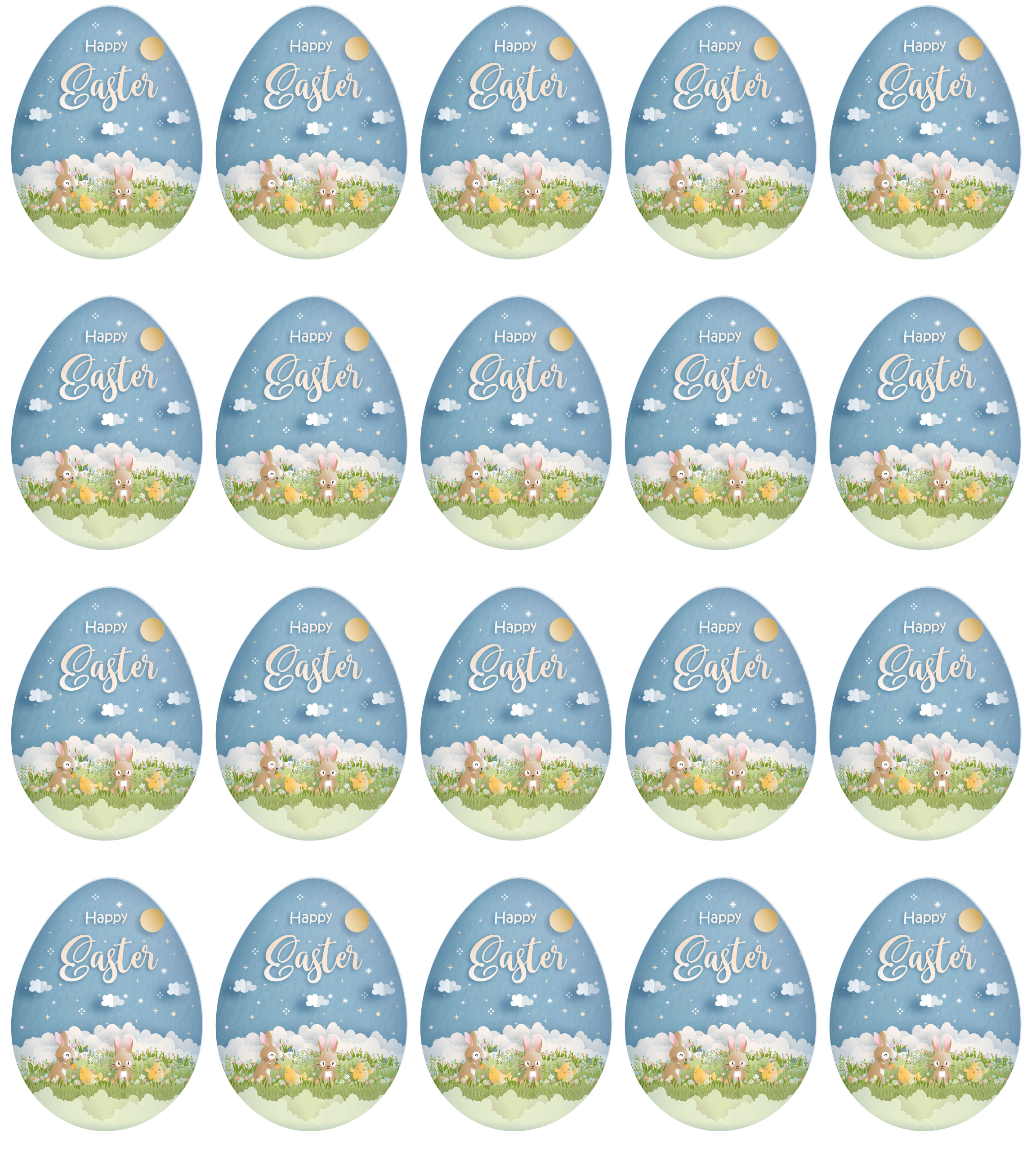 Keksaufleger Ostern aus Fondant – 28 Stück